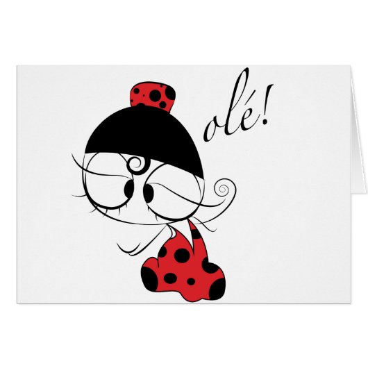 Flamenco dancer ole! cards (Front Horizontal)