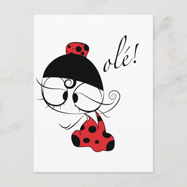 Flamenco dancer ole! postcard (Front)