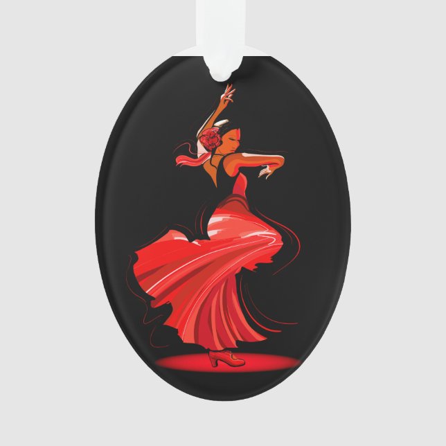 Flamenco Dancer Ornament (Front)