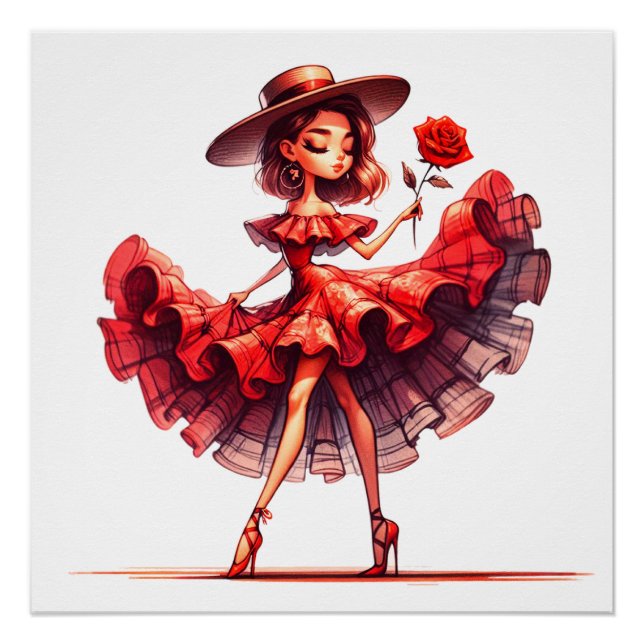 Flamenco Dancer Poster (Front)