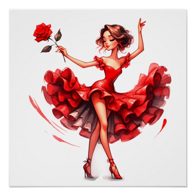 Flamenco Dancer Poster (Front)