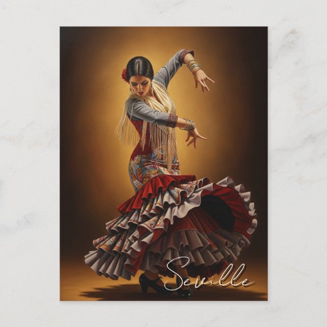 Flamenco Dancer Seville Spain Postcard (Front)
