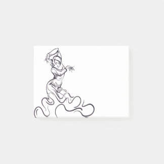 Flamenco dancer sketches post-it notes