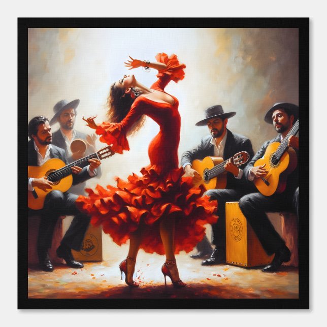 Flamenco Dancer Spanish Music Band  Wallpaper (Front)