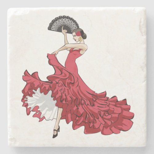 Flamenco Dancer Stone Coaster