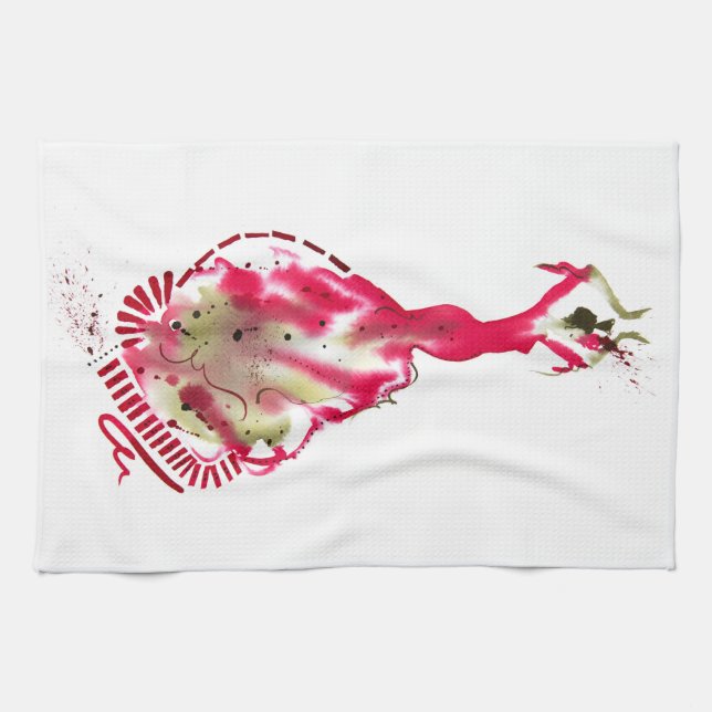 Flamenco Dancer T-Towel Kitchen Towel (Horizontal)
