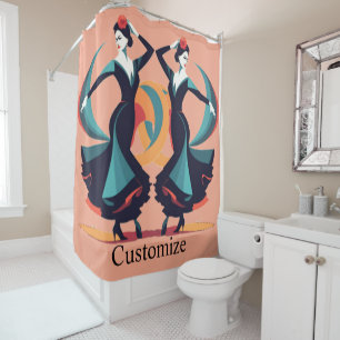 Flamenco Dancer Thunder_Cove Shower Curtain