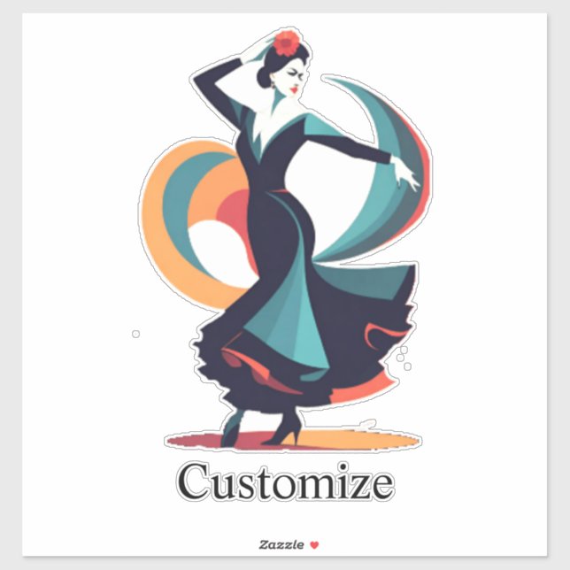 Flamenco Dancer Thunder_Cove Sticker (Sheet)