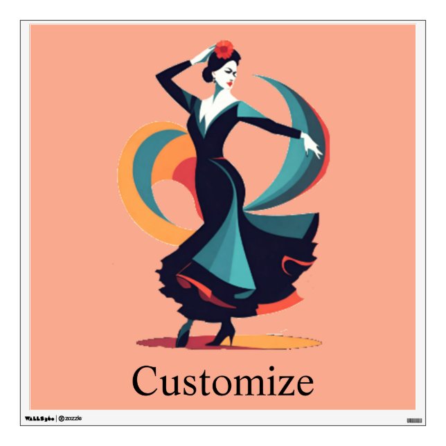 Flamenco Dancer Thunder_Cove Wall Decal (Front)