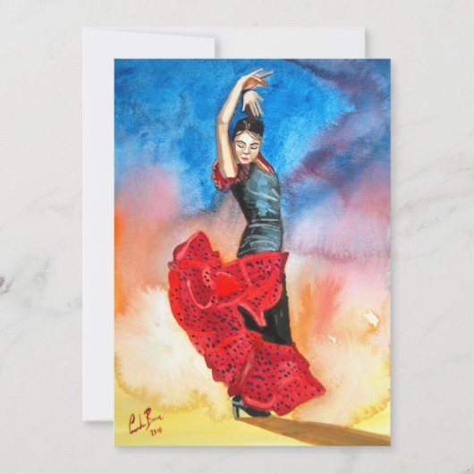 FLAMENCO DANCER watercolour (Front)