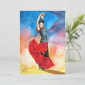 FLAMENCO DANCER watercolour (Standing Front)