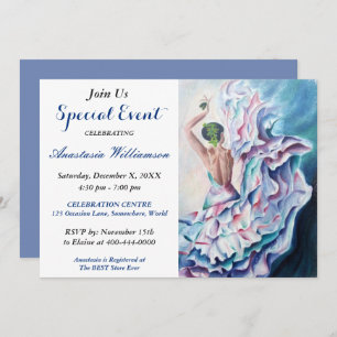 FLAMENCO DANCING PARTY EVENT INVITE