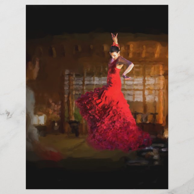 Flamenco fire lights a tea house in Tokyo, Japan Letterhead (Front)