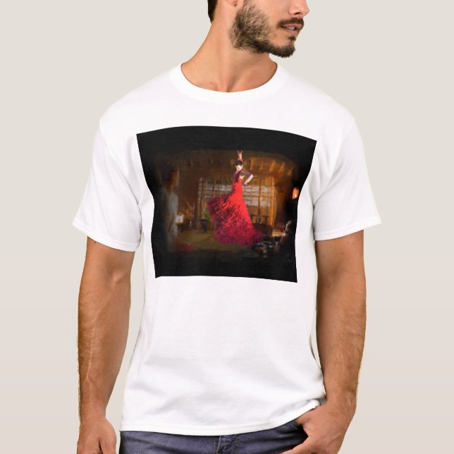 Flamenco in a Tea House T-Shirt (Front)