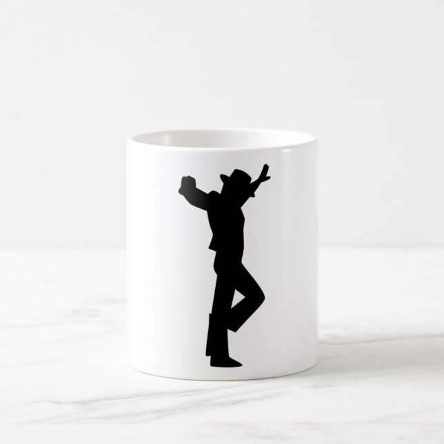 Flamenco Male Dancer Black Coffee Mug (Center)