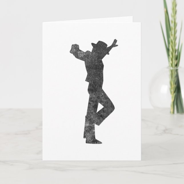 Flamenco Male Dancer Black Distressed Card (Front)