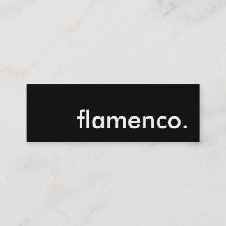 flamenco. mini business card