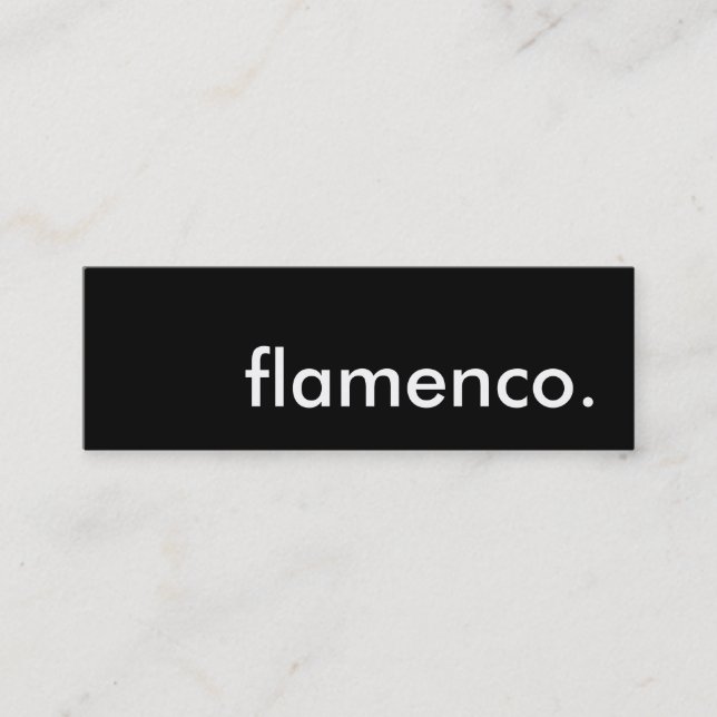 flamenco. mini business card (Front)