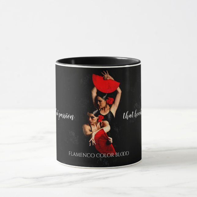 Flamenco Passion Dancers Oil Painting Mug (Center)