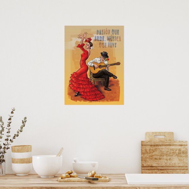 Flamenco Passion – Spanish Art Poster | Zazzle
