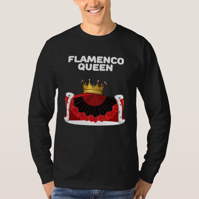 Flamenco Queen Girls Flamenco  Womens Flamenco T-Shirt (Front)