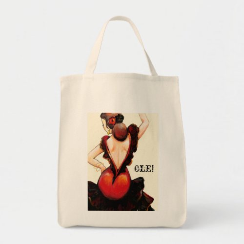 Flamenco reusable shopper tote bag