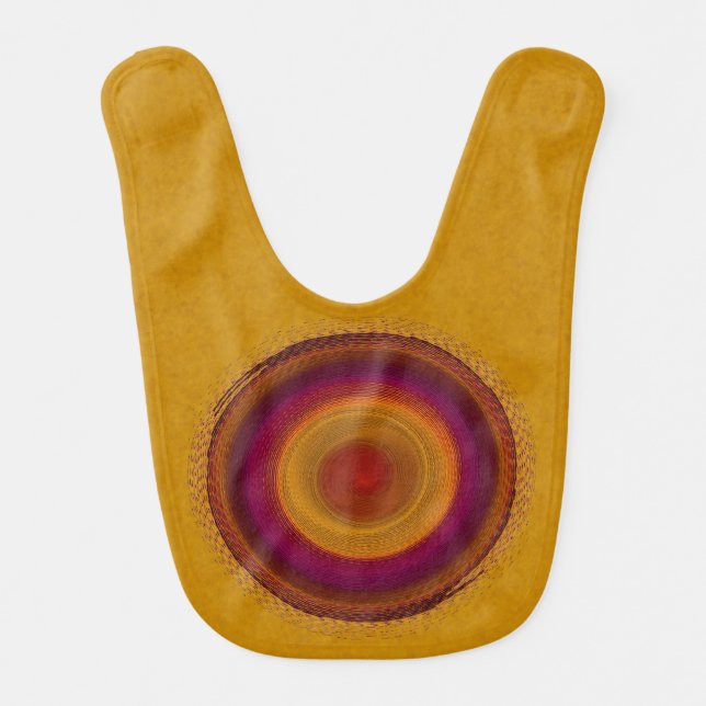 Flamenco Twirl Kaleidoscope Mandala Bib (Front)