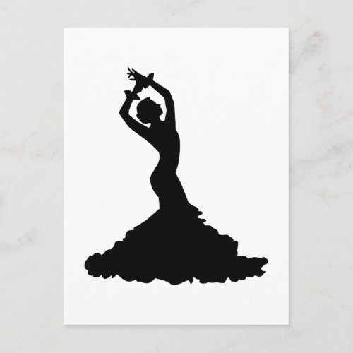 Flamenco woman postcard