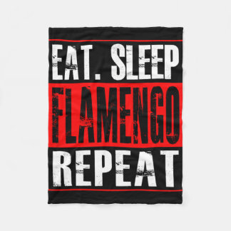 Flamengo Soccer - Camisa Eat Sleep Flamengo Repeat Fleece Blanket