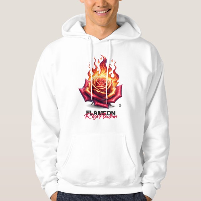 FLAMEON®Bold Flame Graphic Hoodie Urban Streetwear (Front)