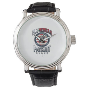Flamerican Patriot Flamingo Vintage Vector Watch