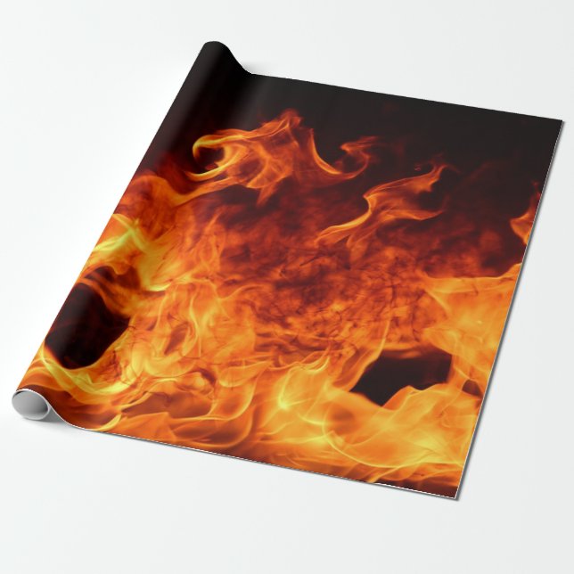 Flames and Fire Wrapping Paper (Unrolled)