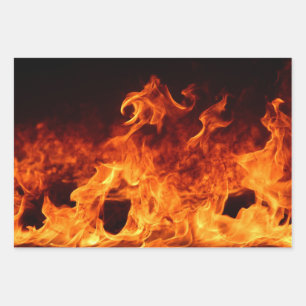 Flames and Fire Wrapping Paper Sheets