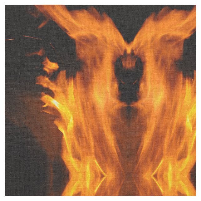Flames and Sparks Abstract Fabric (Close Up)