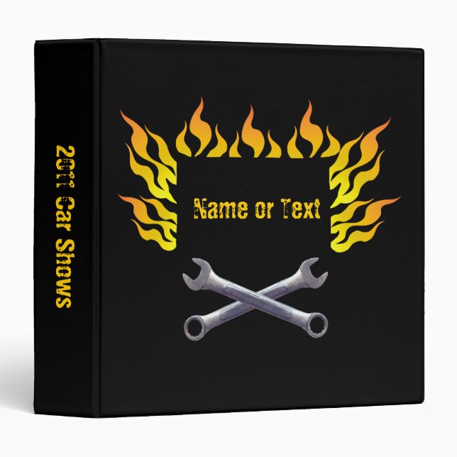 Flames and Tools Binder (Front/Spine)