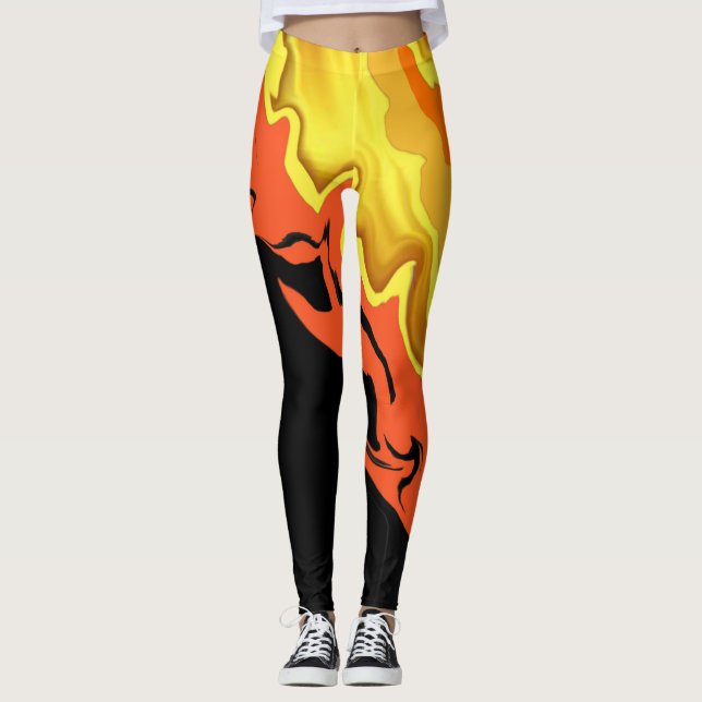 Flames at Night Leggings (Front)