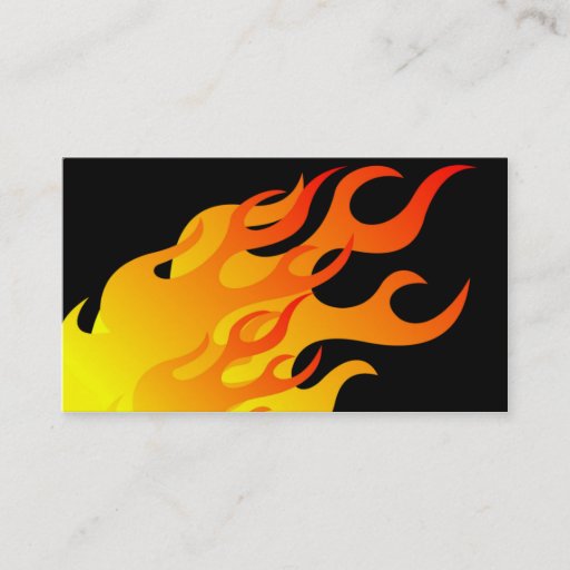 Customizable Flames Business Card