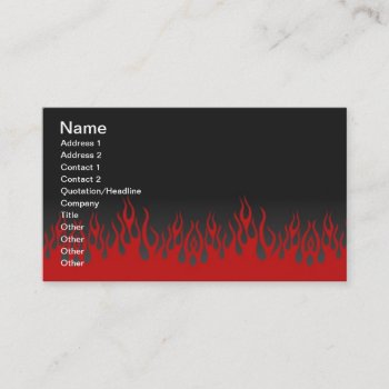 Flames Business Card by HeavyMetalHitman at Zazzle