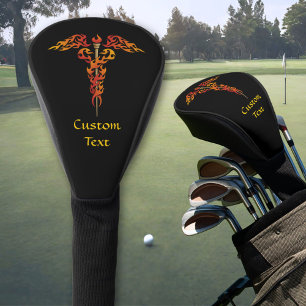 Flames Caduceus Golf Head Cover
