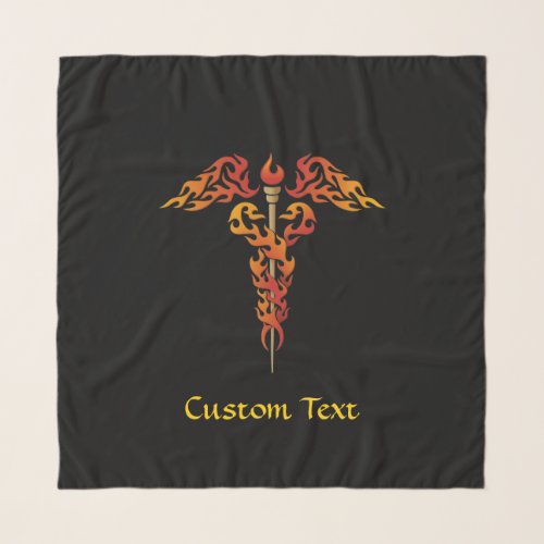 Flames Caduceus Scarf