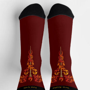 Flames Caduceus Socks