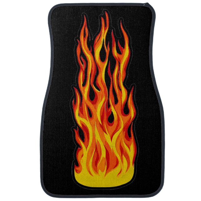 Flames Car Floor Mat (Front)