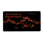 Flames Custom Canning Label at Zazzle