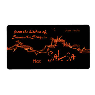 Flames Custom Canning Label