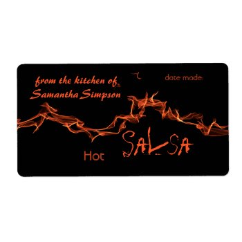 Flames Custom Canning Label by ArtByApril at Zazzle