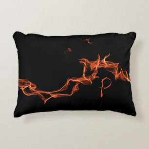 Flames Custom Monogrammed Accent Pillow