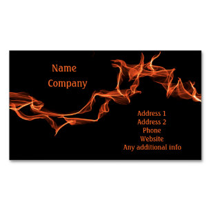 Flames Custom Personalized Magnetic Business Card