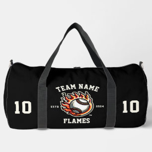 Flames "Customizable" Baseball Duffle Bag