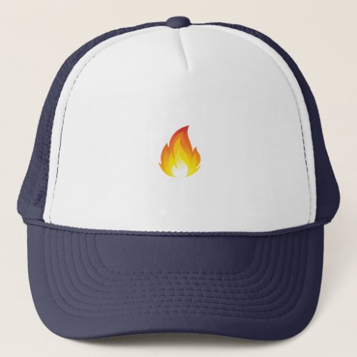 Flames Emoji Trucker Hat