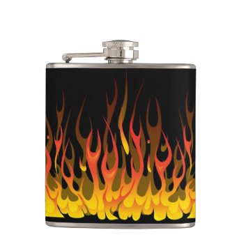 Flames Flask by HeavyMetalHitman at Zazzle